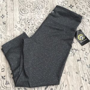 Champion grey/blue cropped work out leggings